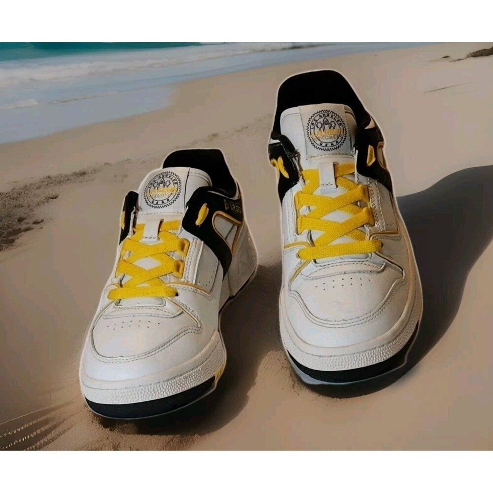 **LA Gear x Skechers Slammer Low Sneakers Shoes Yellow White Womens  US 7.5 EUC